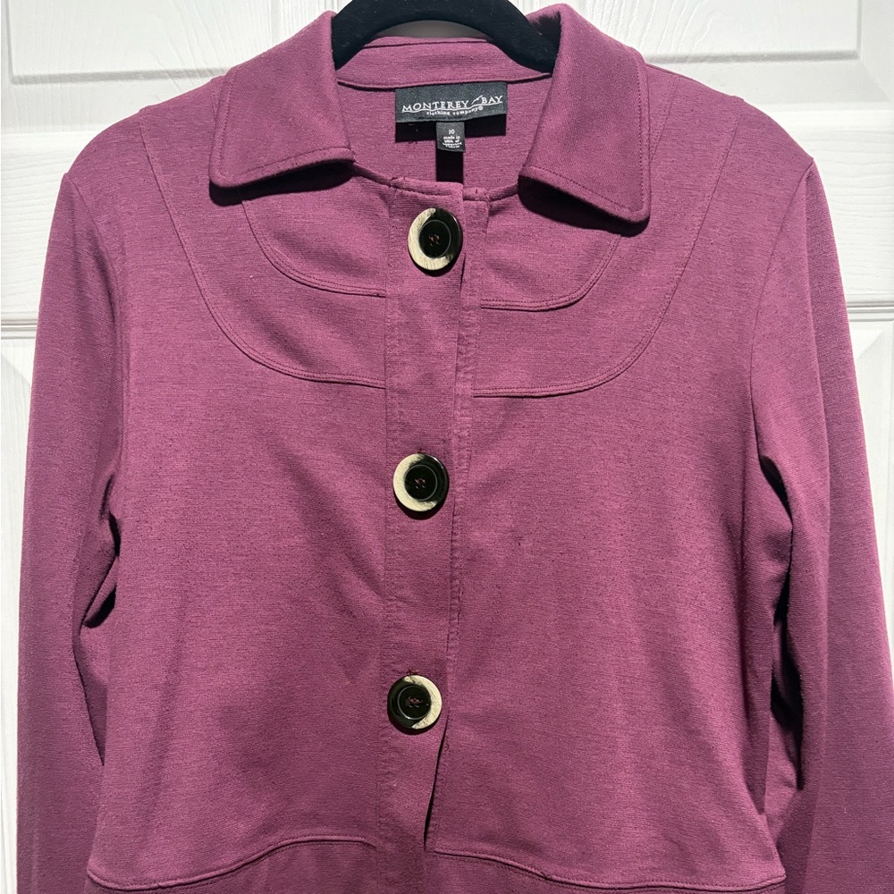 🌺 Monterey Bay Clothing Company Button-Front Jacket – Size 10